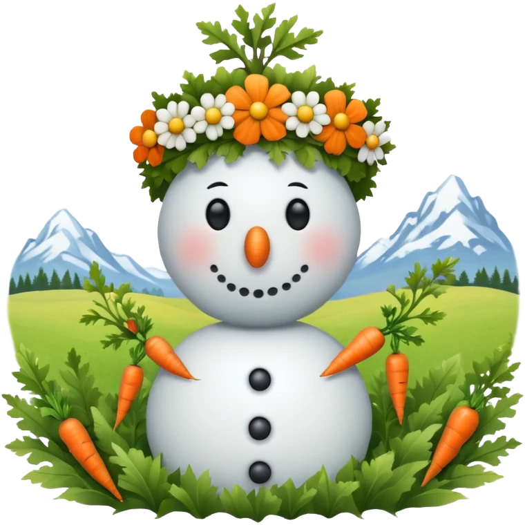 spring snowman  emoji