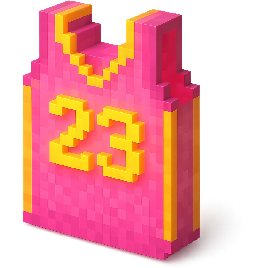 светящейся розовая баскетбольная майка с надписью "23", no background emoji