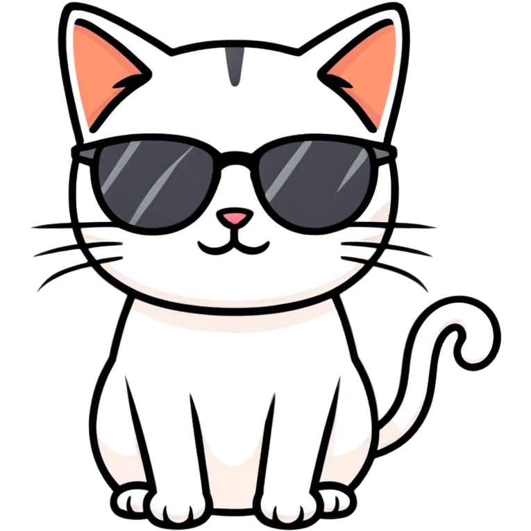 Cat with sunglasses emoji