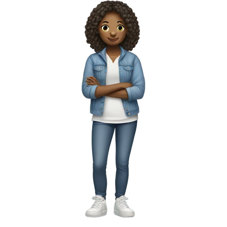 chill girl with sneakers emoji