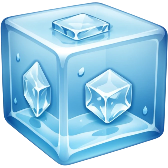 Water frozen cube emoji emoji