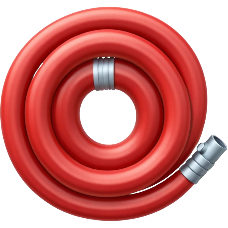 A red Hose – coiled water hose emoji