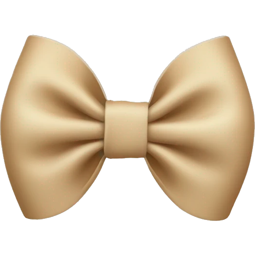 Beige bow emoji