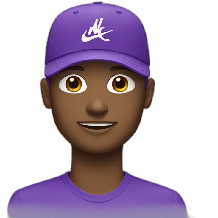 purple nike hat emoji