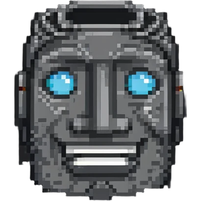 moai emoji with a happy face emoji