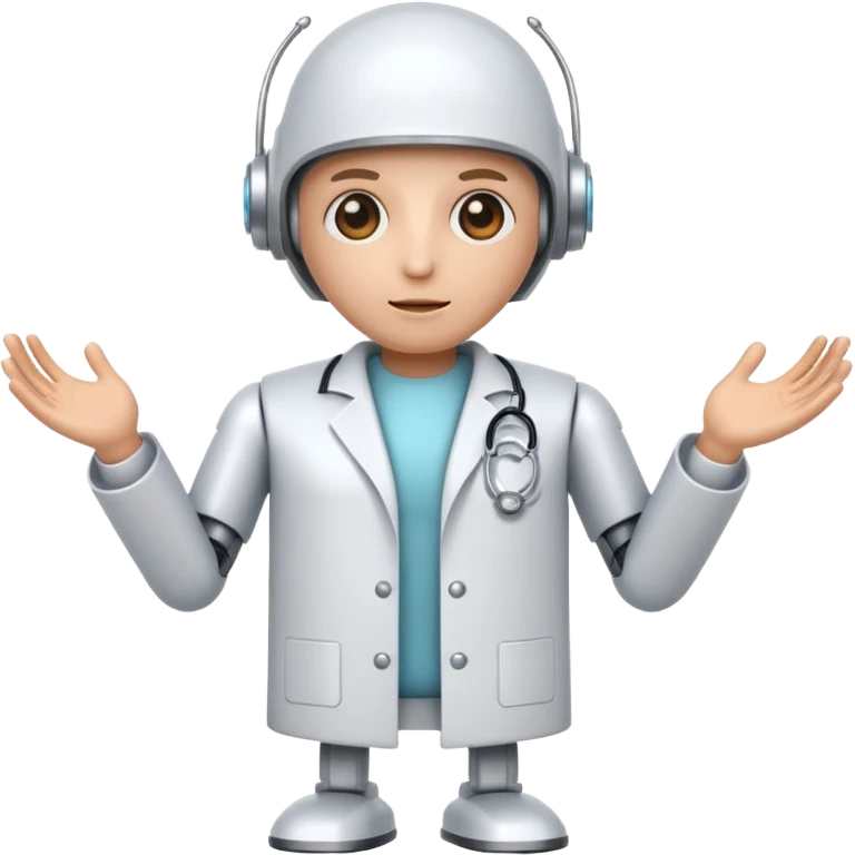 robot, medico emoji