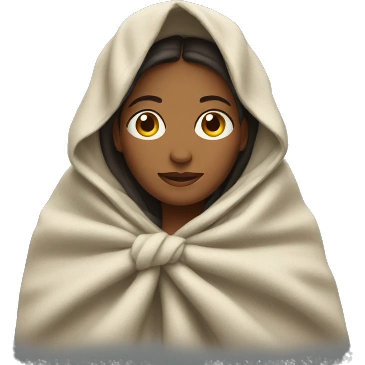 Woman in blanket emoji