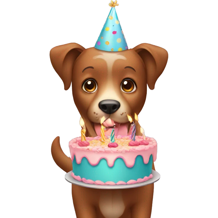 Animals with a birthday cake  emoji