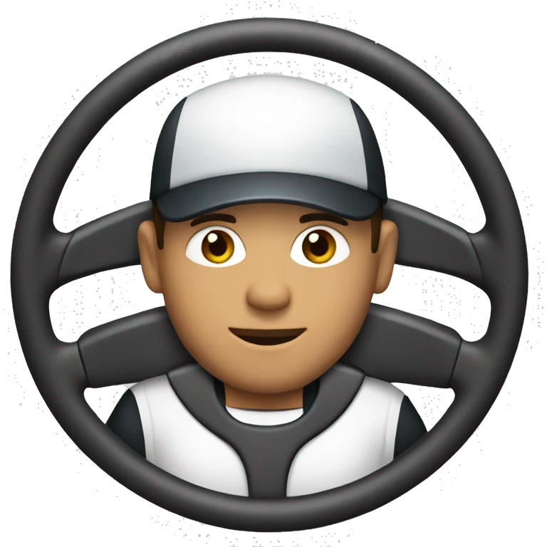 driver holding steering wheel emoji