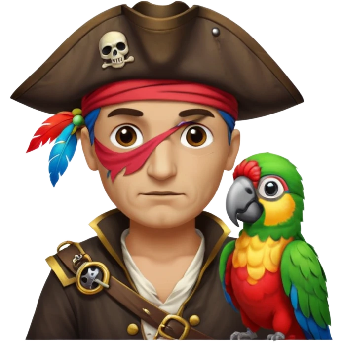 pirate and parrot emoji