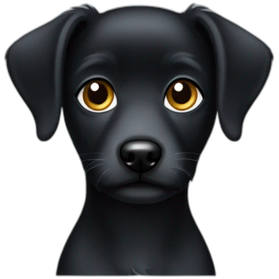 Jackapoo one eye and ear black emoji
