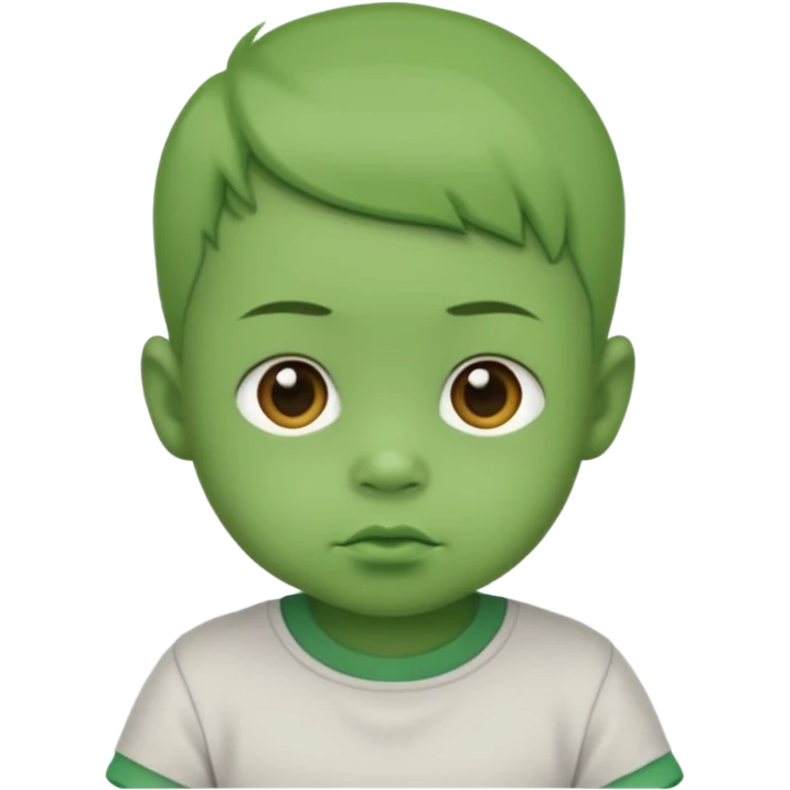 green baby with shirt emoji
