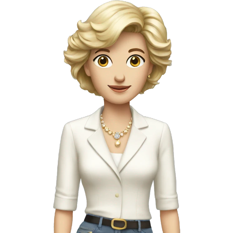 lady diana with modern clothes emoji