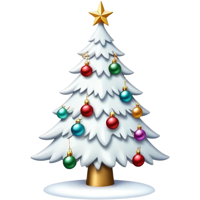 White Christmas tree  emoji