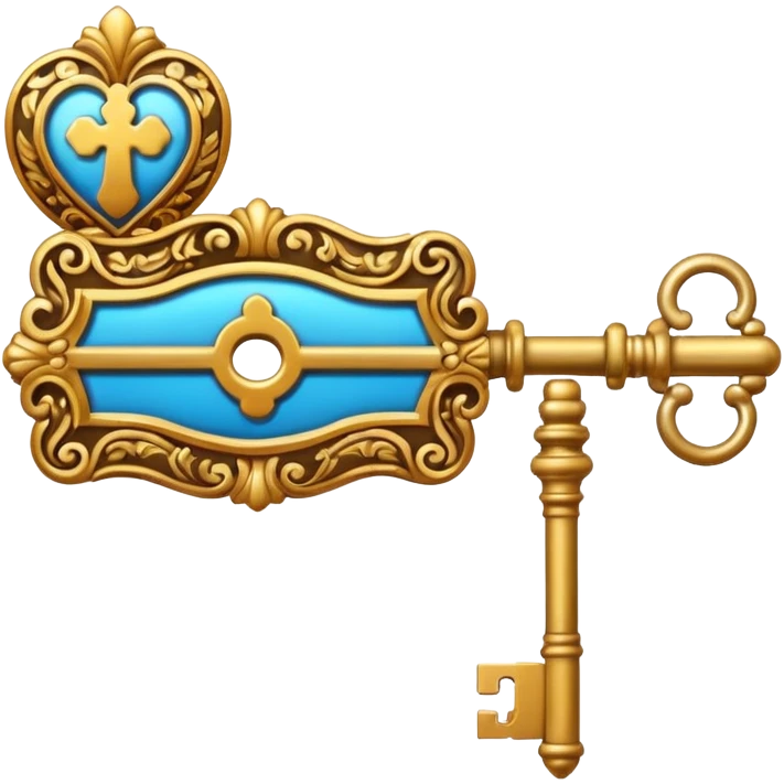key in the horizontal position old and ornate emoji