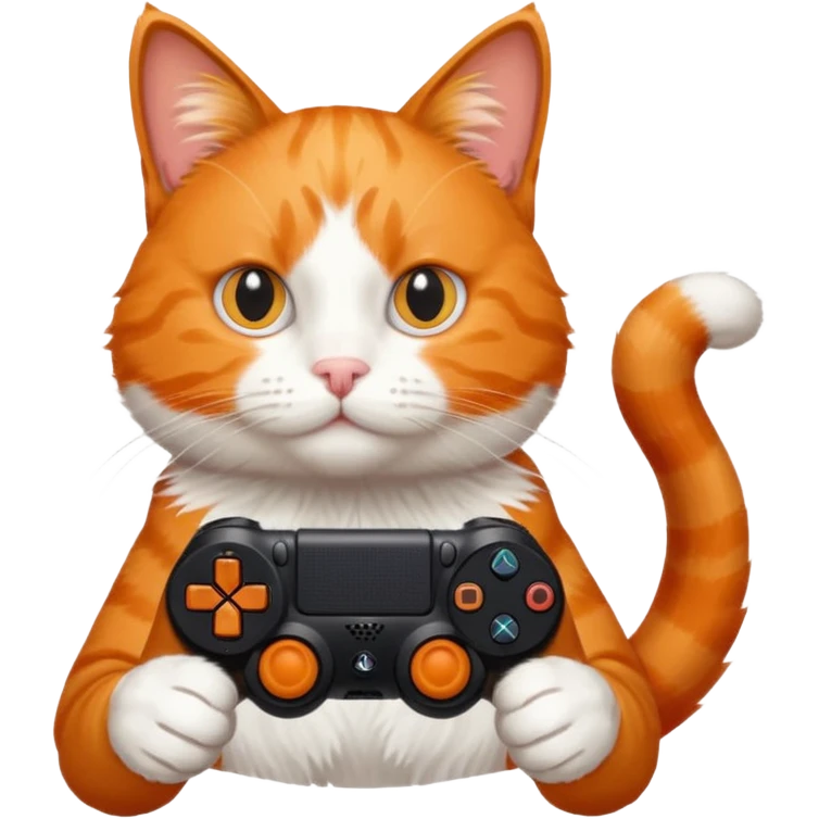 orange cat homme-avec-manette-ps4 emoji