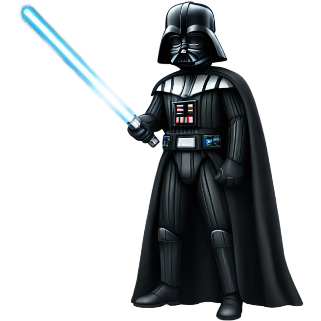 Dearth Vader with lightsaber emoji