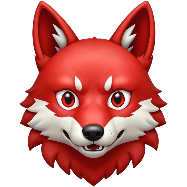 Scary Red Wolf emoji