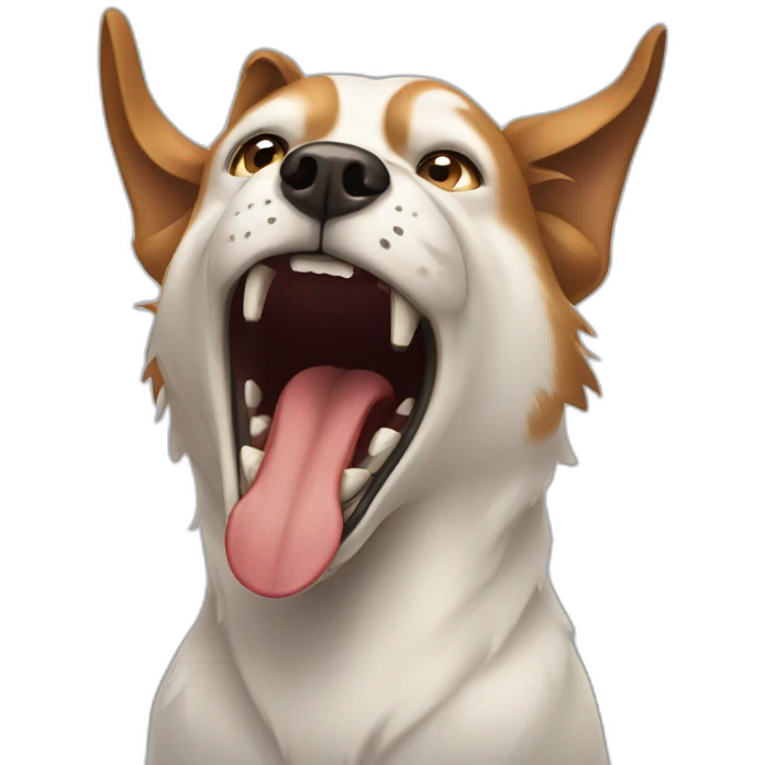 Angry dog barking emoji