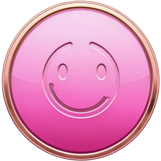 Pink coin  emoji