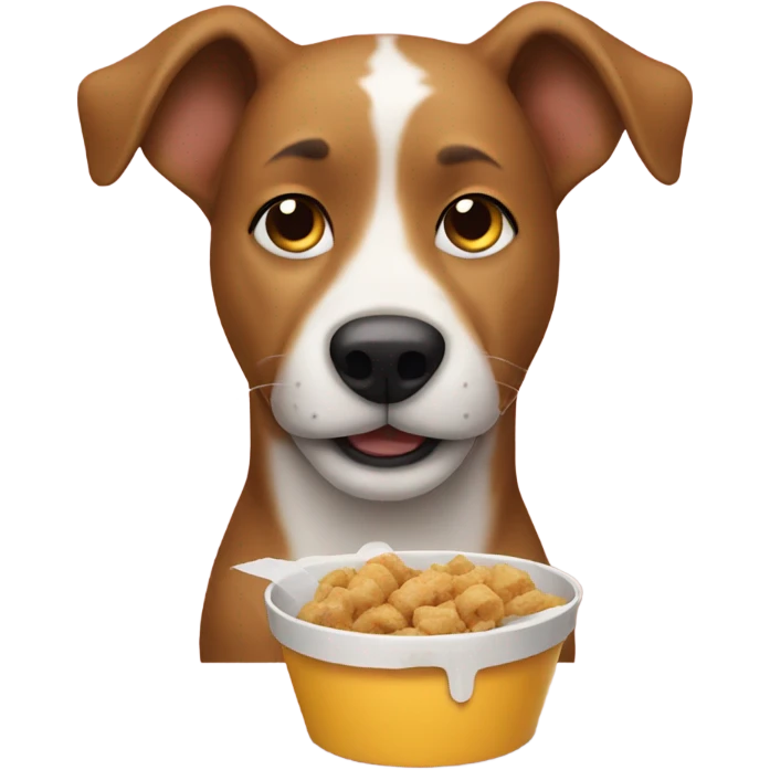 dog eating food emoji
