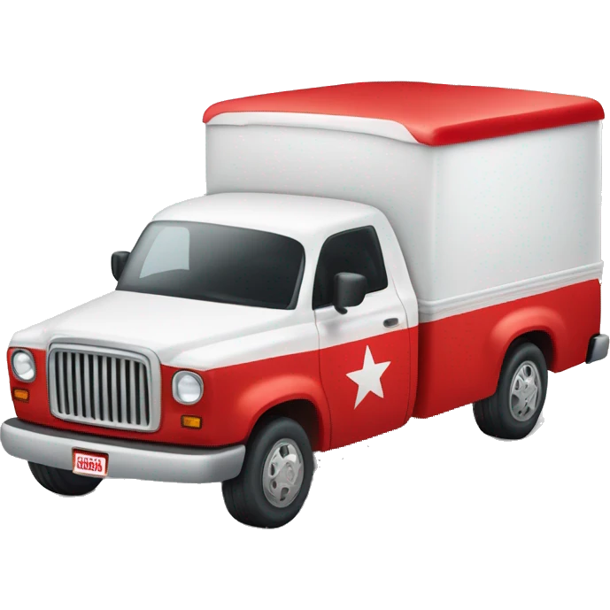 white pick up truck that says star line tours in red ink emoji