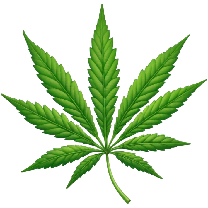 High stoned marijuana leaf emoji
