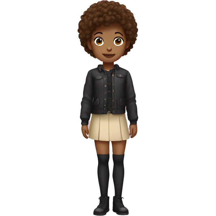 feminine boy in skirt and thigh highs emoji