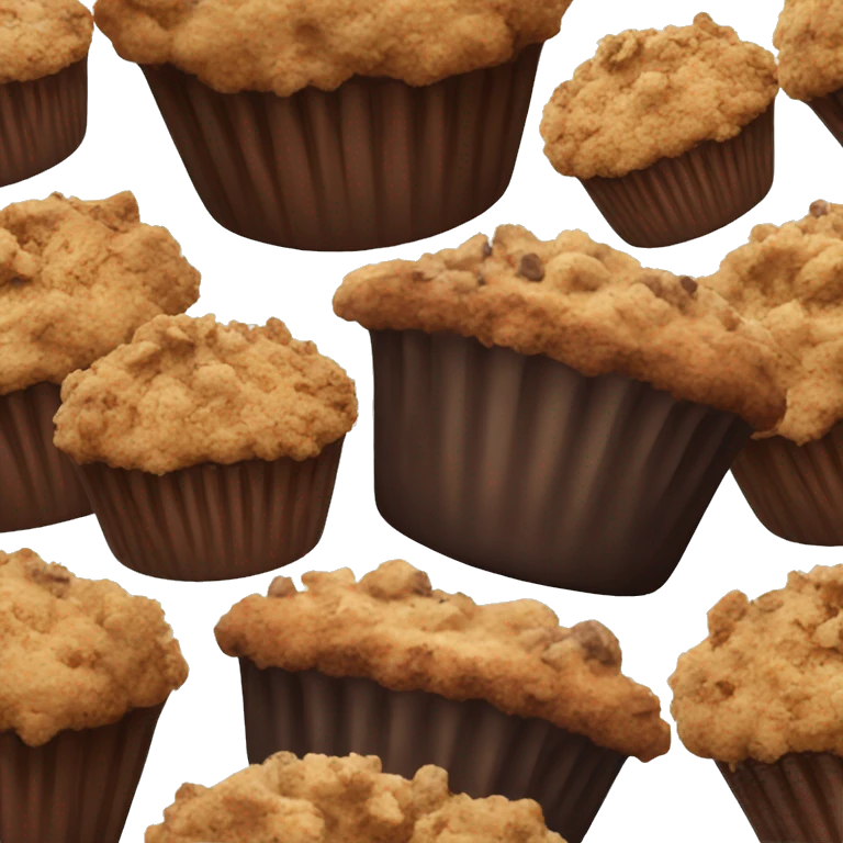 Chocolate muffin with crumble  emoji