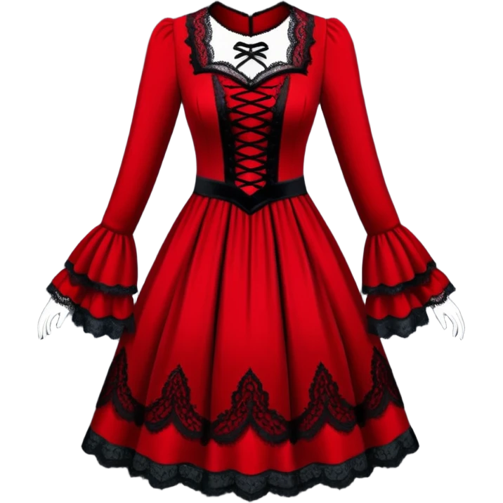 Red Gothicdress emoji