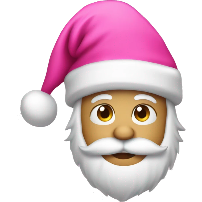 Pink Santa hat emoji