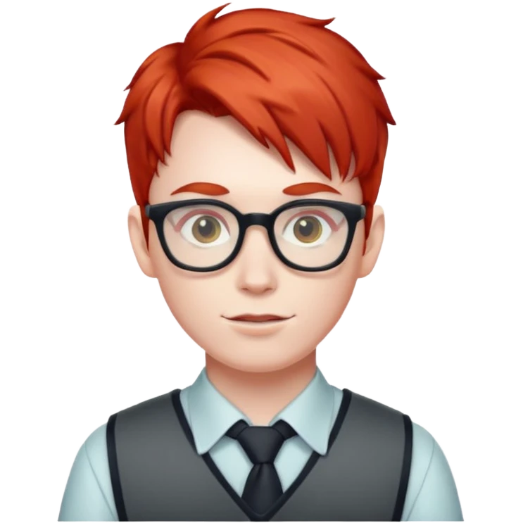 nerd with red hair emoji