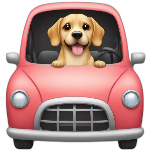 Pets in the car New Year's holiday emoji