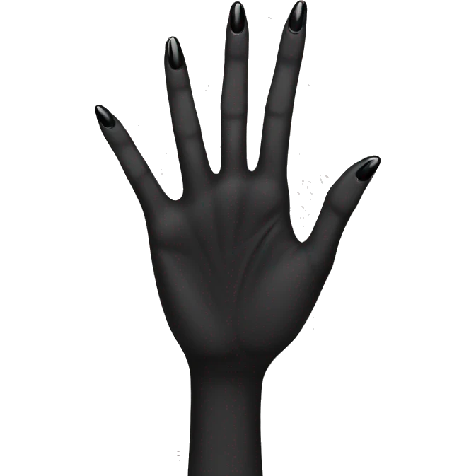 Hand with black nails emoji