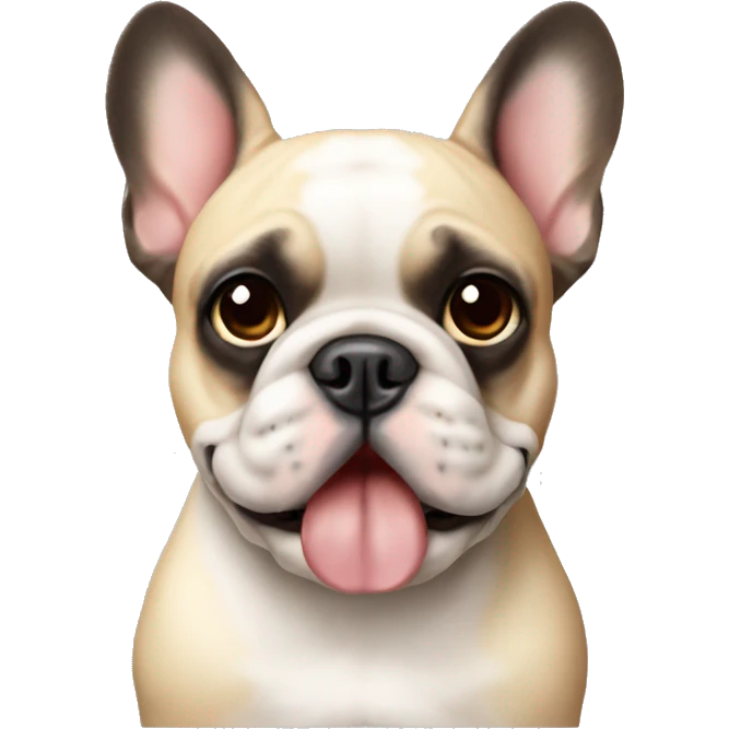 Frenchbulldog with crème colors fur emoji