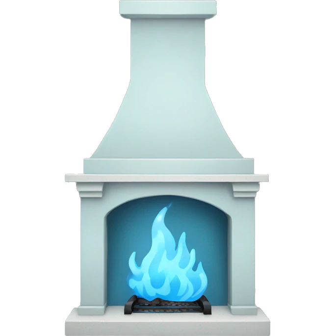 light blue fire place emoji