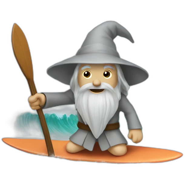 Gandalf surfing emoji