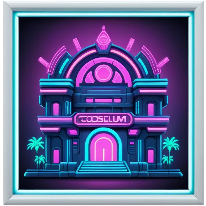cyberpunk neon Coliseum emoji