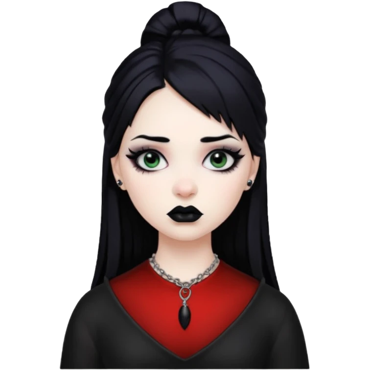 Goth pierced girly girl emoji