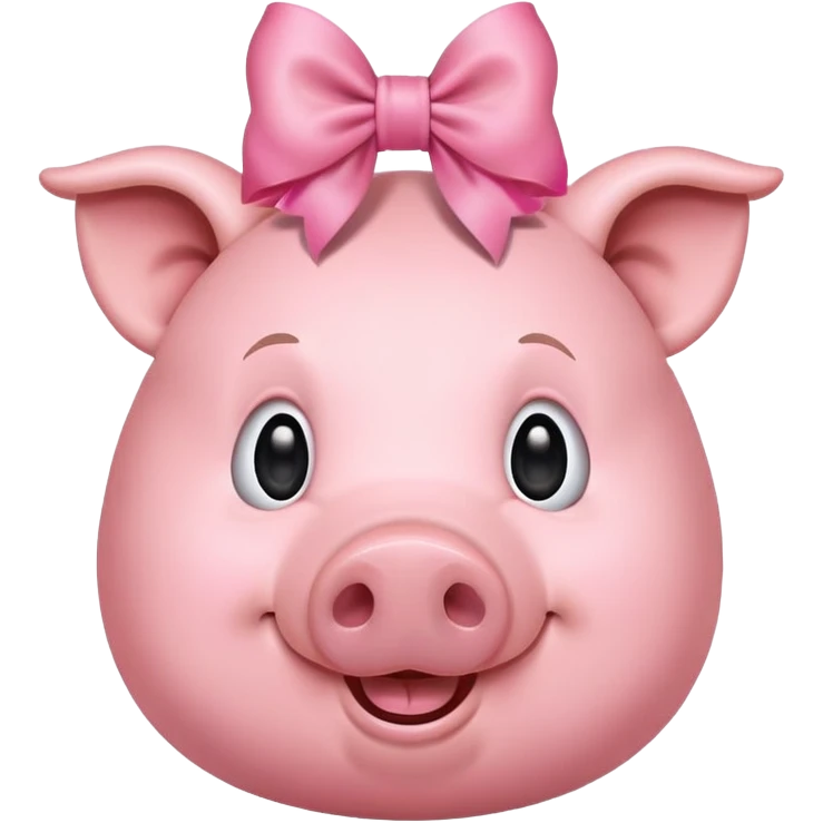 Pig with a bow on its head emoji