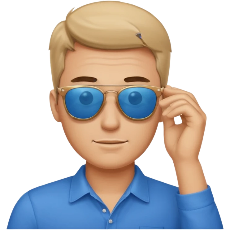 A guys taking of his sun glasses emoji