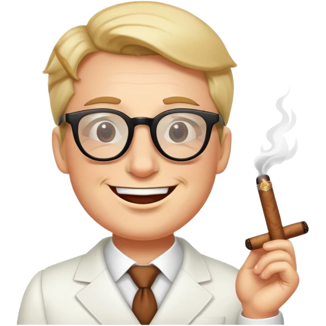 winking face with glasses and cigar in mouth emoji