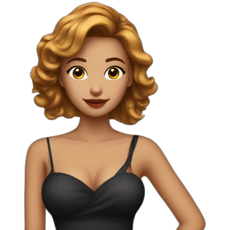 Beautiful girl in sexy dress emoji