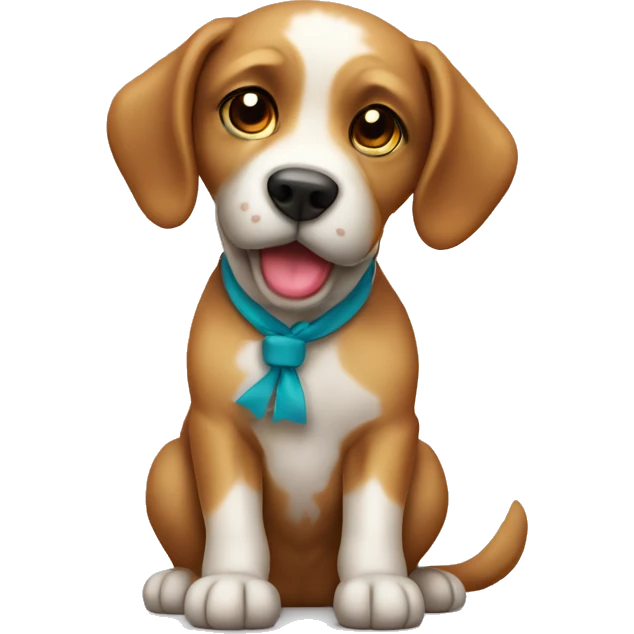 Hond met strik emoji