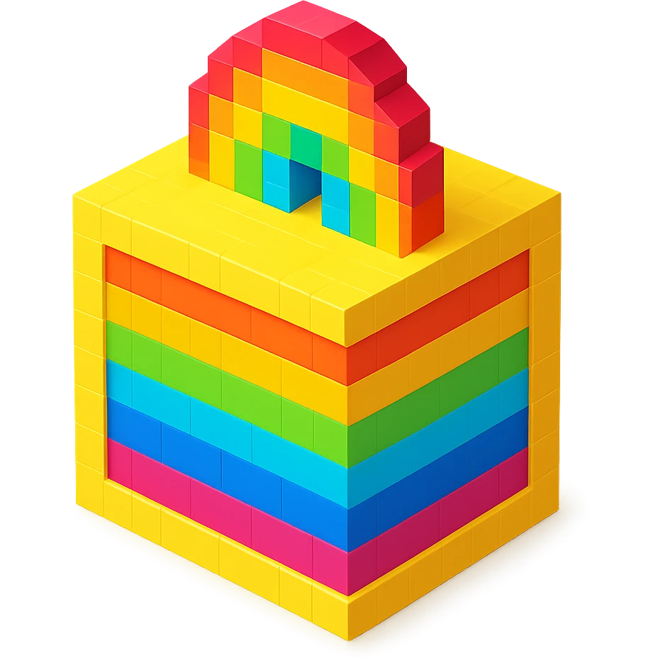 Rainbow cake emoji