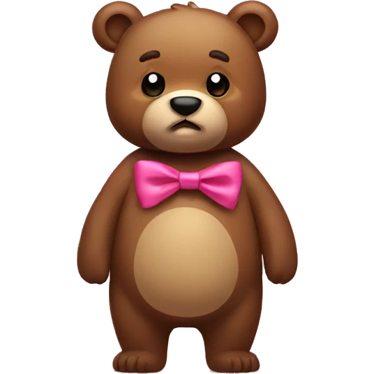 Bear with a bow emoji