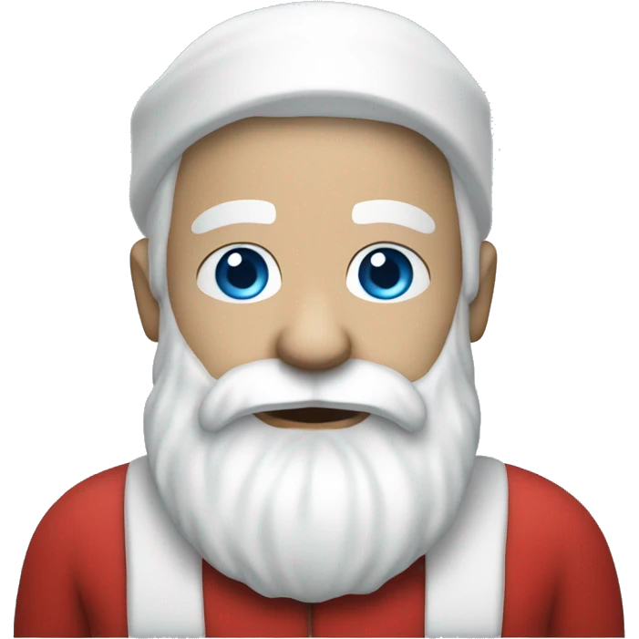 santa claus with very blue eyes and white beard emoji