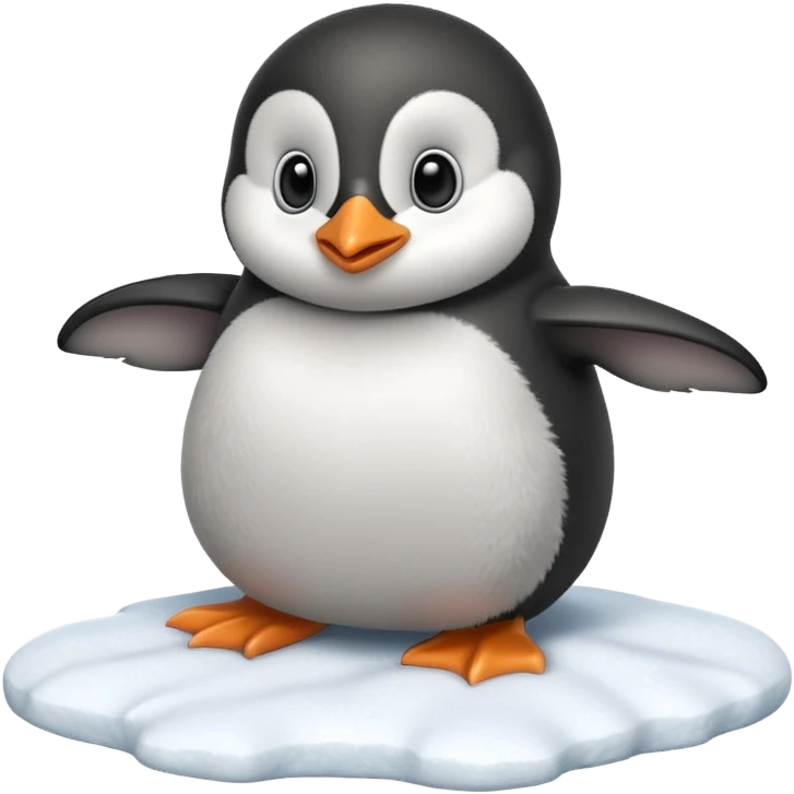 baby penguin sliding emoji