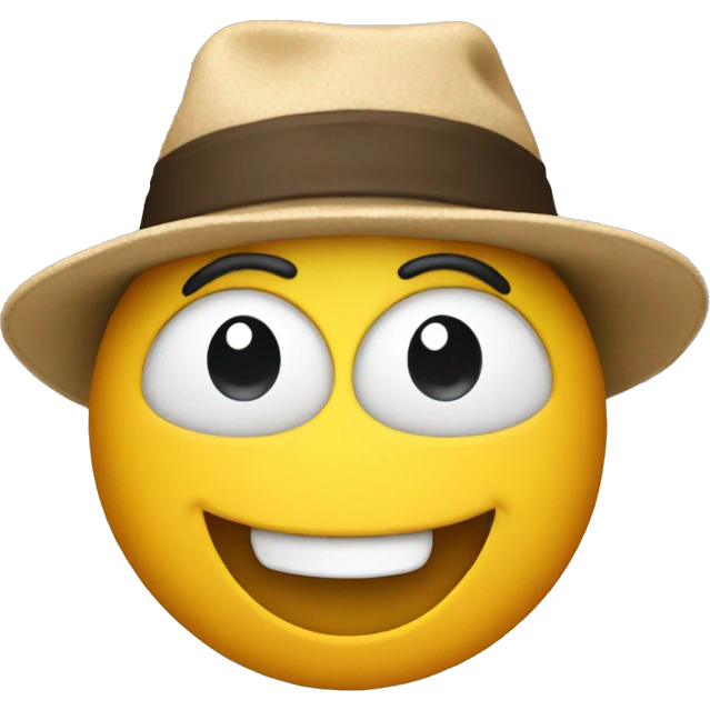 Happy emoji with hat  emoji