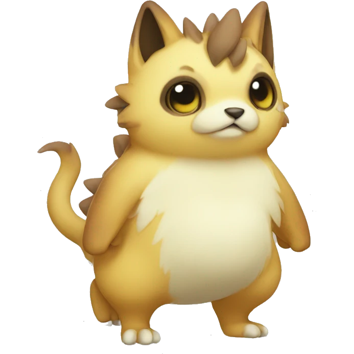 Cute cool animal hybrid Fakemon full body emoji